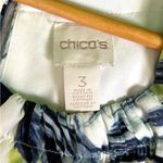 Chico's Maxi Blue Floral Watercolor Resort Keyhole Halter Dress Size 3 (XL) Photo 4