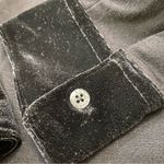 Vtg 90s Preppy black stretch knit velvet collar long sleeve Polo Top Size M Photo 6