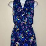 Modcloth Proactive Panache Purple Tropical Print Tie Neck Romper Size XL NWOT!! Photo 1