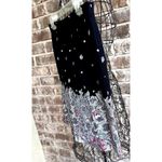 J.Jill  Elastic Stretch Skirt Petite 8 Black Pink Floral Spring Summer Co… Photo 6