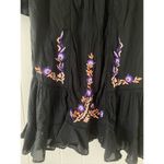 Free People Pavlo Floral Embroidered Mini Dress in Black Size Small Gently Used Photo 4