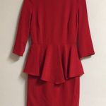 Belle Badgley Mischka  Red Dress Size 2 Christmas Formal MIDI Photo 0