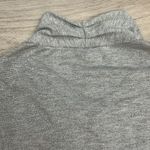 Ann Taylor Shimery Silver & Gray Long Sleeve Ruched Sides Wrap Knit Top Size M Photo 6