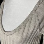 We The Free Free People Long Sleeve Cream Ribbed Top Size X Small Photo 3