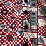 Robyn Lyn VTG Christmas VEST Mixed Print Happy Holidays Novelty Size L/XL Cotton Blue Size L Photo 4