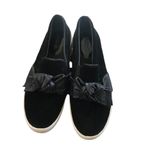 Michael Kors Val Bow Slip-On Suede Sneakers Size 7M Black Logo Casual Designer Photo 1