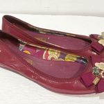 Coach  Size 7B Poppy Caper patent leather Ballet Flats Magenta Photo 3