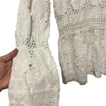 Luna  moon bohemian Gypsy white
lace flower floral top size small Photo 1