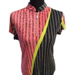 Jamie Sadock Short Sleeve Medium M Art Golf Top Partial Zip Photo 0