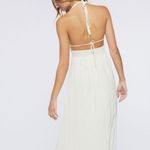 Gauze Plunging Halter Women’s Maxi Dress Size M Photo 2
