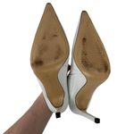 ZARA WHITE LEATHER SLIP IN RUNWAY STYLE HIGH HEEL MULE SHOE SANDAL Sz. 40 USA 9 Photo 10