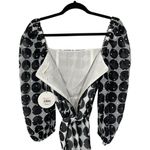 NWT La Maison Talulah Honeycomb Spot Black White Print Tie Waist Mini Dress XXS Photo 6