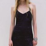 ZARA Satin Bustier Mini Dress LARGE Black Lingerie Style open back Seamed NEW Photo 0