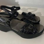 Dansko  Women’s Sissy Black Patent Leather Wedge Sandals Size 42 or 11 Photo 1