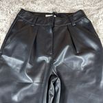 Topshop  Women's Faux Leather Pleated, Highrise Pants, Size 2 Photo 1