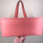 Michael Kors Emilia Large Pebbled Leather Tote Bag Grapefruit Pink Buckle Accent Photo 10