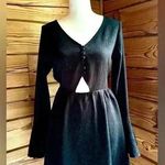 Whitney eve  Guava Dress Black with cutout, bell sleeve, & button front​ Photo 0
