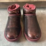 UGG  Classic Ultra Mini Mirror Ball Wild Grape Boots Women’s Size 8 NWOT Photo 2