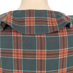 Lumière Lumiere Plaid Wrap Ruffle Collar Balloon Sleeve Blouse Green Orange Size Medium Photo 8