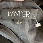 Kasper  Black Long Trench Coat Size 6 Photo 4