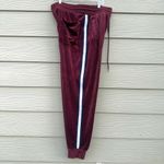 True Religion Velour Track Suit Womens Sz XL Burgundy Zip Up Retro Streetwear Photo 2