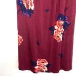 Maurice's Dark Red Rosy Floral Print Off The Shoulder Shift Dress Photo 5