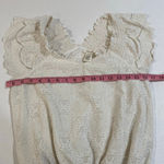 Urban Romantics White Eyelet Lace Blouse Women’s Large Boho V-Neck Flutter Sleev Photo 0