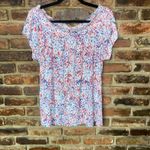 Eliane Rose  Floral Smocked Off-The-Shoulder Blouse Women's Size Small Photo 5