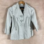 Vintage YANSI FUGEL Silver Metallic Collared Jacket Size 0 Photo 7
