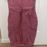 Womens Knee Length Classic Bandage Pink Spaghetti Strap Dress With Gold Zipper Size XL Photo 2