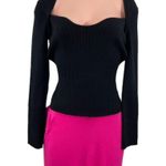 Modern Citizen NEW Hera Shrug Cutout Black Wool-Blend Sweetheart Sweater Size XL Photo 1