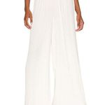 Good American  Women's GWB0094 Size 5/6 Ivory Plisse Wide Leg Pants NWT Photo 0