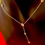 14k Gold Cz Drop Necklace Photo 0