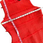 J.Crew  Textured Tweed Fringe Sleeveless Sheath Above the Knee Dress Red 8 Photo 13