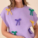 Mardi Gras Sweater Purple Size M Photo 0