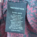 Who What Wear  Love and Roses Red Black Ruffle Mock Neck Sheer Blouse Size XXL Photo 7