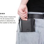 Chain Wallets for Men Biker Wallet with RFID Blocking Genuine Leather Trifold Wallet with Chain Photo 3