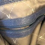 Vince Camuto Vince Camino Pebbled Leather Bucket Bag Purse Navy Blue Photo 5