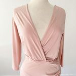 Lovers + Friends  Love Happy Surplice Cocktail Dress Mauve Blush Pink | Small Photo 2