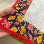 Red floral boarder print bandana 0695 Blue Photo 1