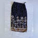 Vintage Paquette Byer California maxi skirt floral black Size M Brown Size M Photo 9