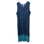 Catherines  Blue Geometric Terrace Ridge Sleeveless Maxi Dress‎ Size 5X Photo 2