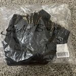 Slinky Brand  Opaque Pullover Scalloped Lace Scoop Neck Long Sleeve Top Petite L Photo 1