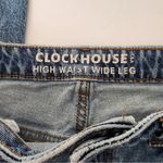 Clockhouse Floral Blue Women's Jeans high waist wide leg Size 28 Photo 6