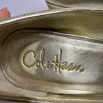 Cole Haan  gold leather wedge‎ espadrilles women’s size 8.5 dressy party metallic Photo 7