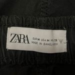 ZARA Black Elastic Waist Wide Leg Pull On Windbreaker Parachute Jogger Pants M Photo 3