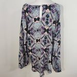 Ashley Stewart  Retro Print Dolman Sleeve Poncho Style Blouse Size XL 14-16 Photo 6