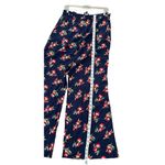 Jill Jill Stuart  Navy High Rise Floral Wide Leg Flat Front Pants Size Medium Photo 4