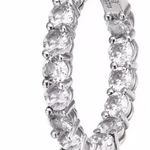 RACHEL GLAUBER Rg 14k Gold Plated Cubic Zirconia Hoop Earrings Photo 0