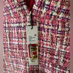 Alice + Olivia  Carli Tweed Mini Dress Candy White NWT Size 14 Photo 6